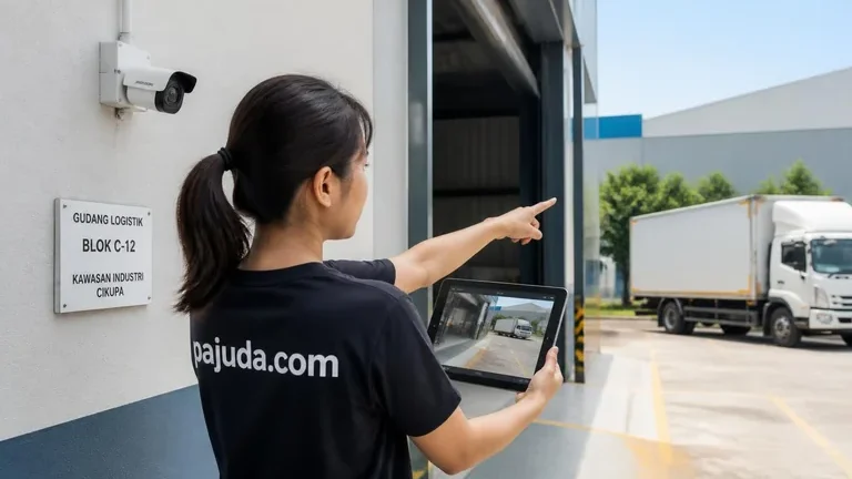 instalasi cctv gudang di kawasan industri Tangerang dengan uji sudut pandang kamera instalasi cctv gudang di kawasan industri Tangerang dengan uji sudut pandang kamera